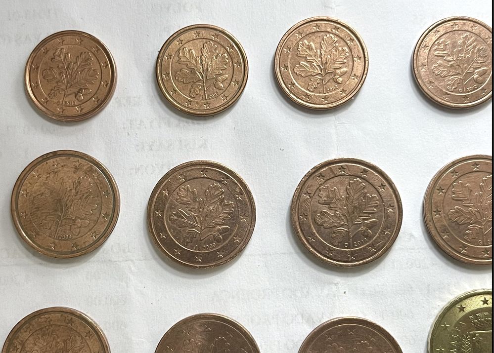 Moeda 0,1 cent- 2002 Duas (J) (F) carvalho “LOTE varias moedas