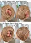 DOCZEPIANY KOK na gumce 100% WŁOSY NATURALNE balejaż średni blond