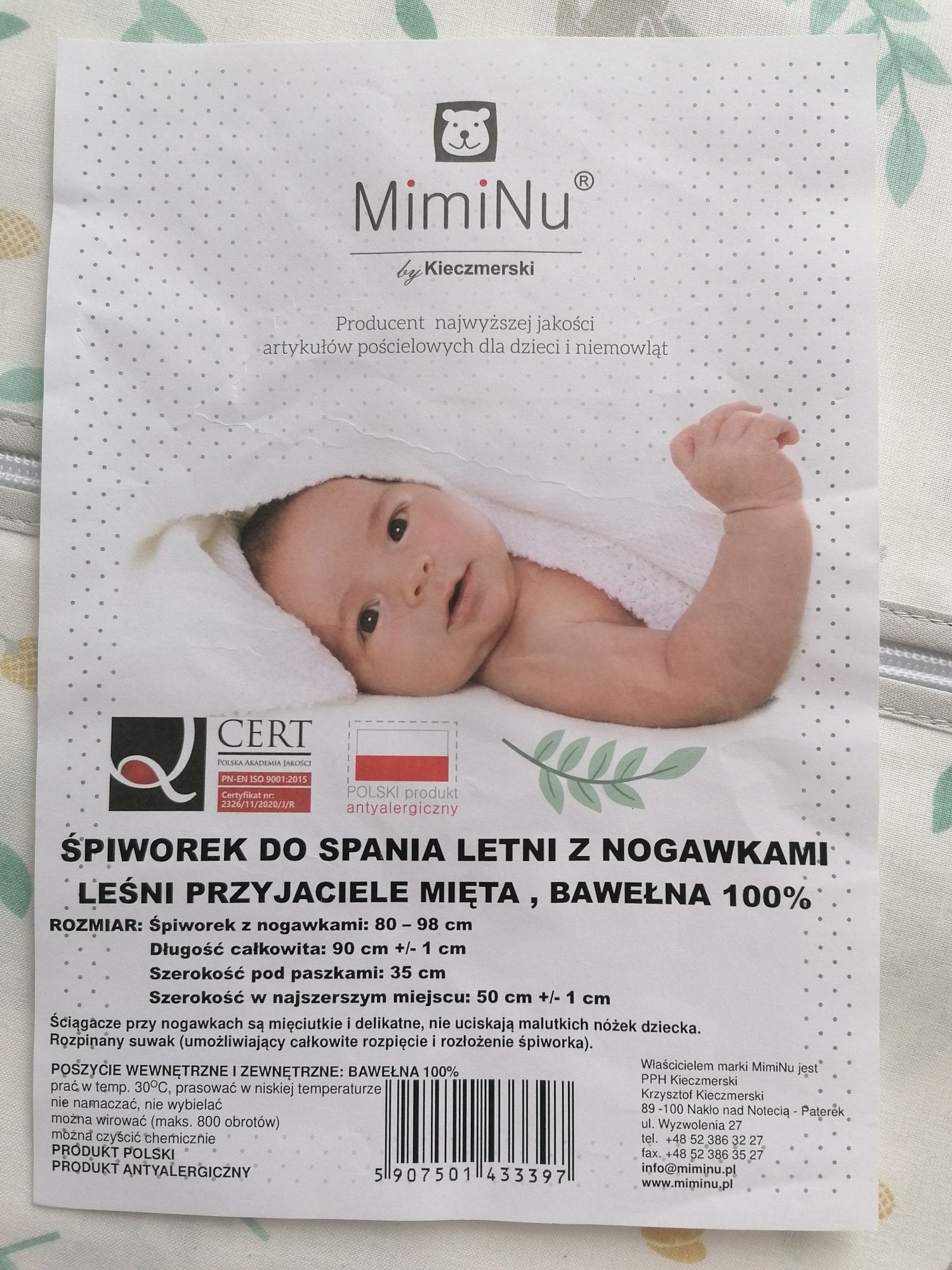 Nowy śpiworek z nogawkami do spania od 1 do 4 lat Miminu