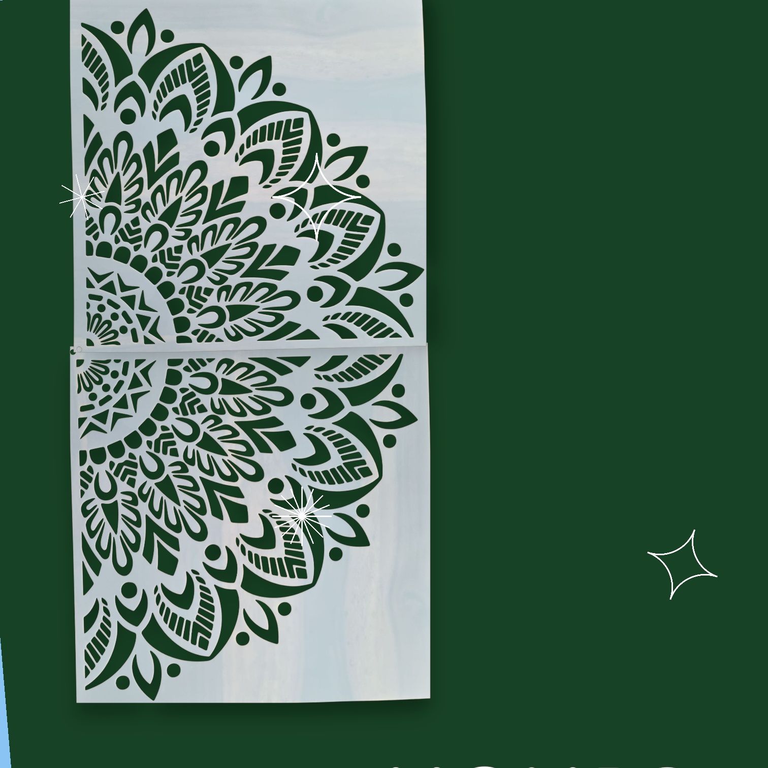 Szablon Mandala (wzór 70x70cm szablon 35x35cm ) malarski, DIY - Nowy