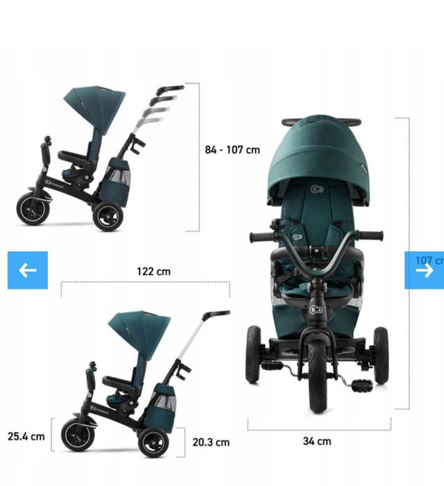 Rowerek trójkołowy 5w1 Kinderkraft Easy Twist