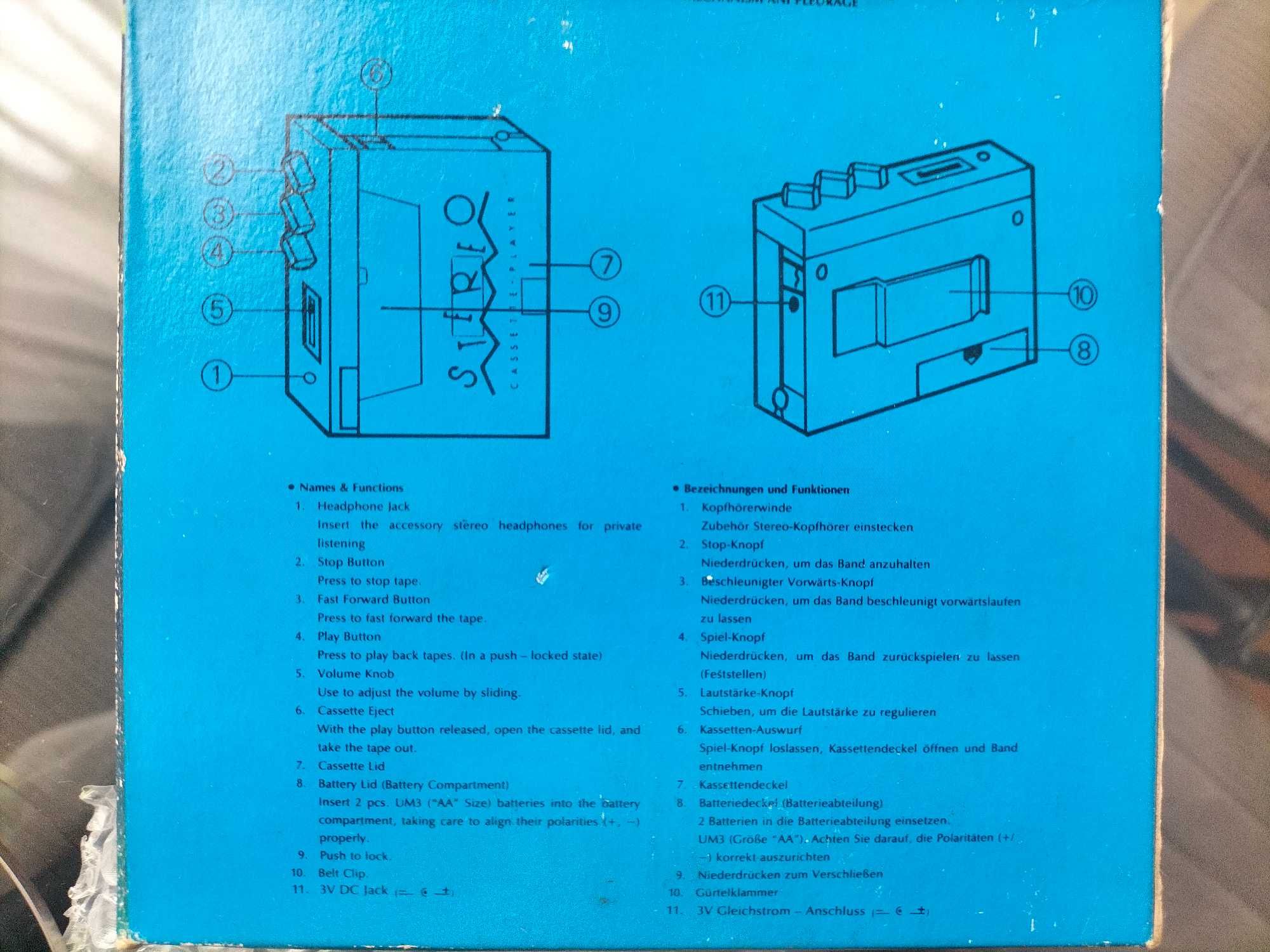 Walkman de cassete stereo