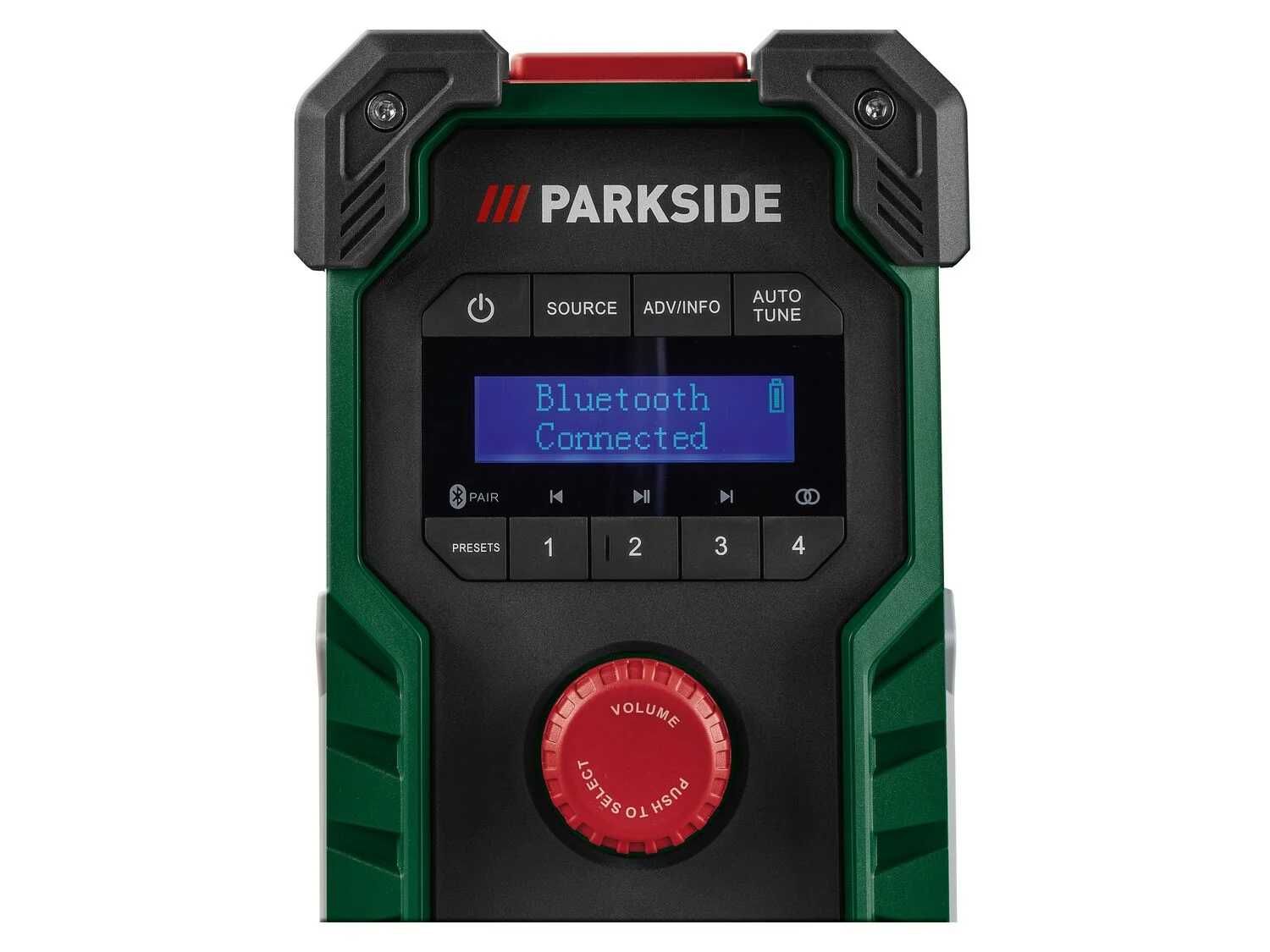 Rádio Portatil Parkside a bateria de 20 V / 12 V ou 230 V