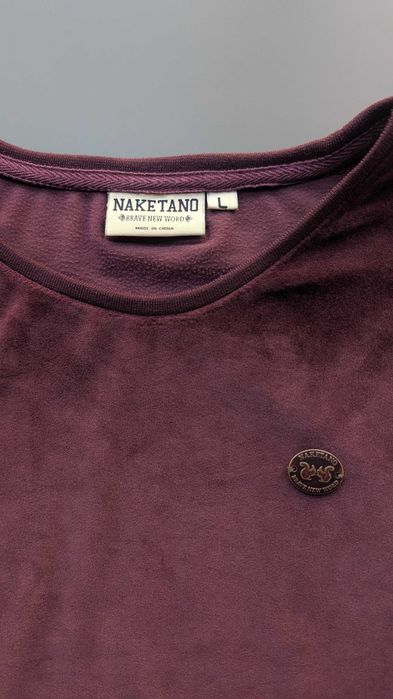 Kultowa welurowa sukienka dresowa Naketano, Śliwka, L