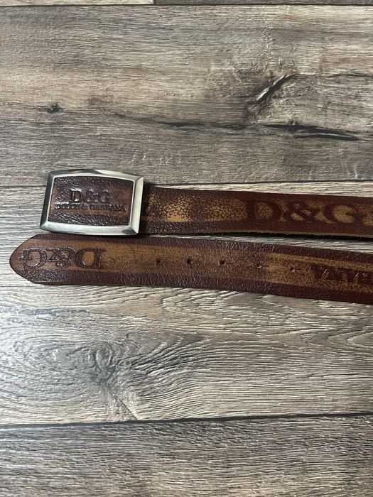 D&G big logo belt / dolce gabbana вінтажний шкіряний ремінь