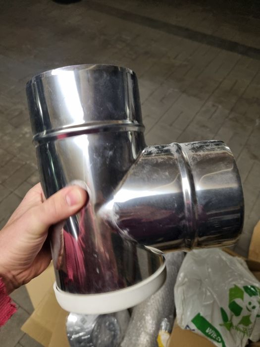 Ustnik poziomy długi 80x120 dł. 750mm, rura, komin, junkers, piec