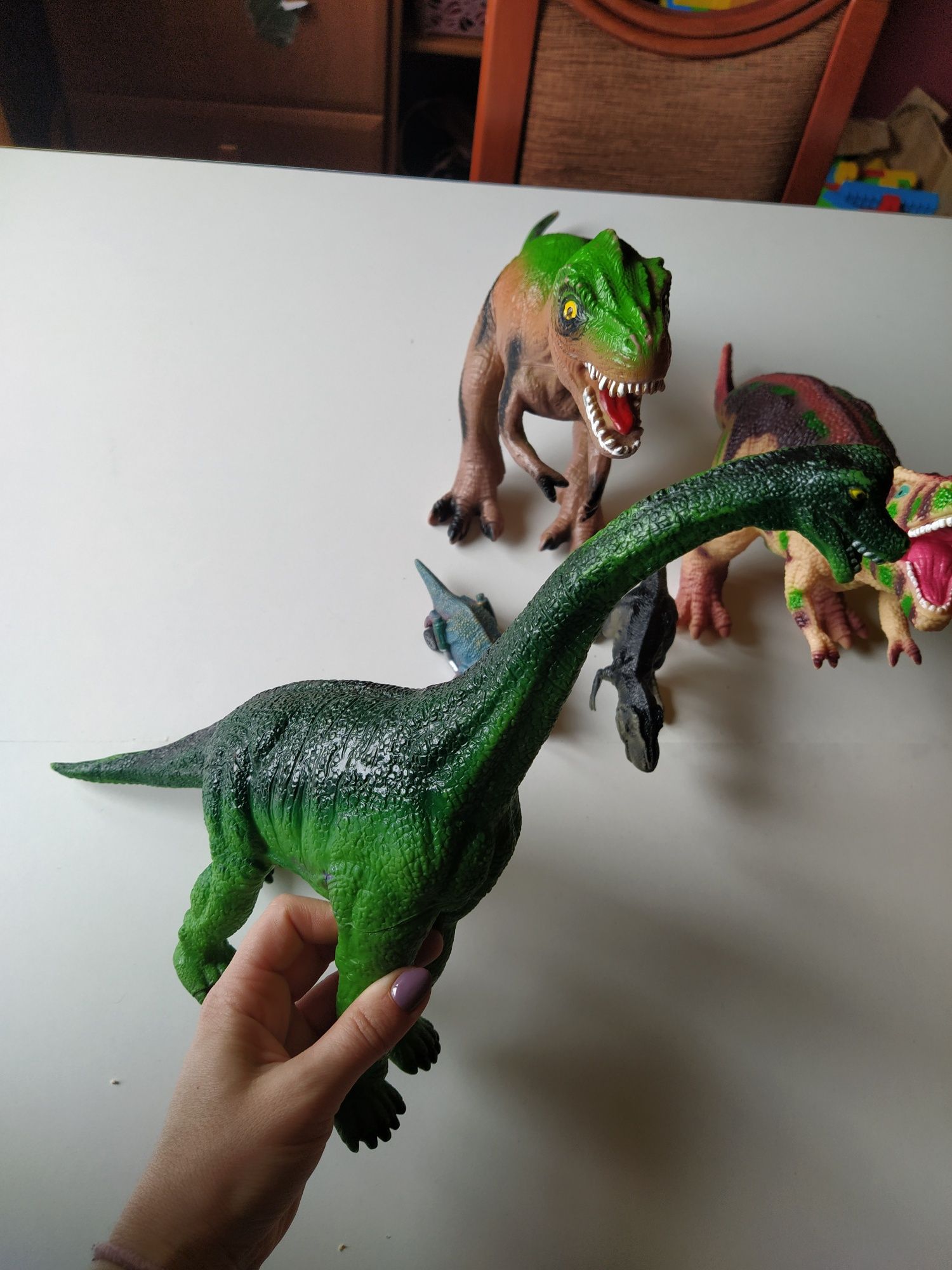 Zestaw gumowych dinozaurów