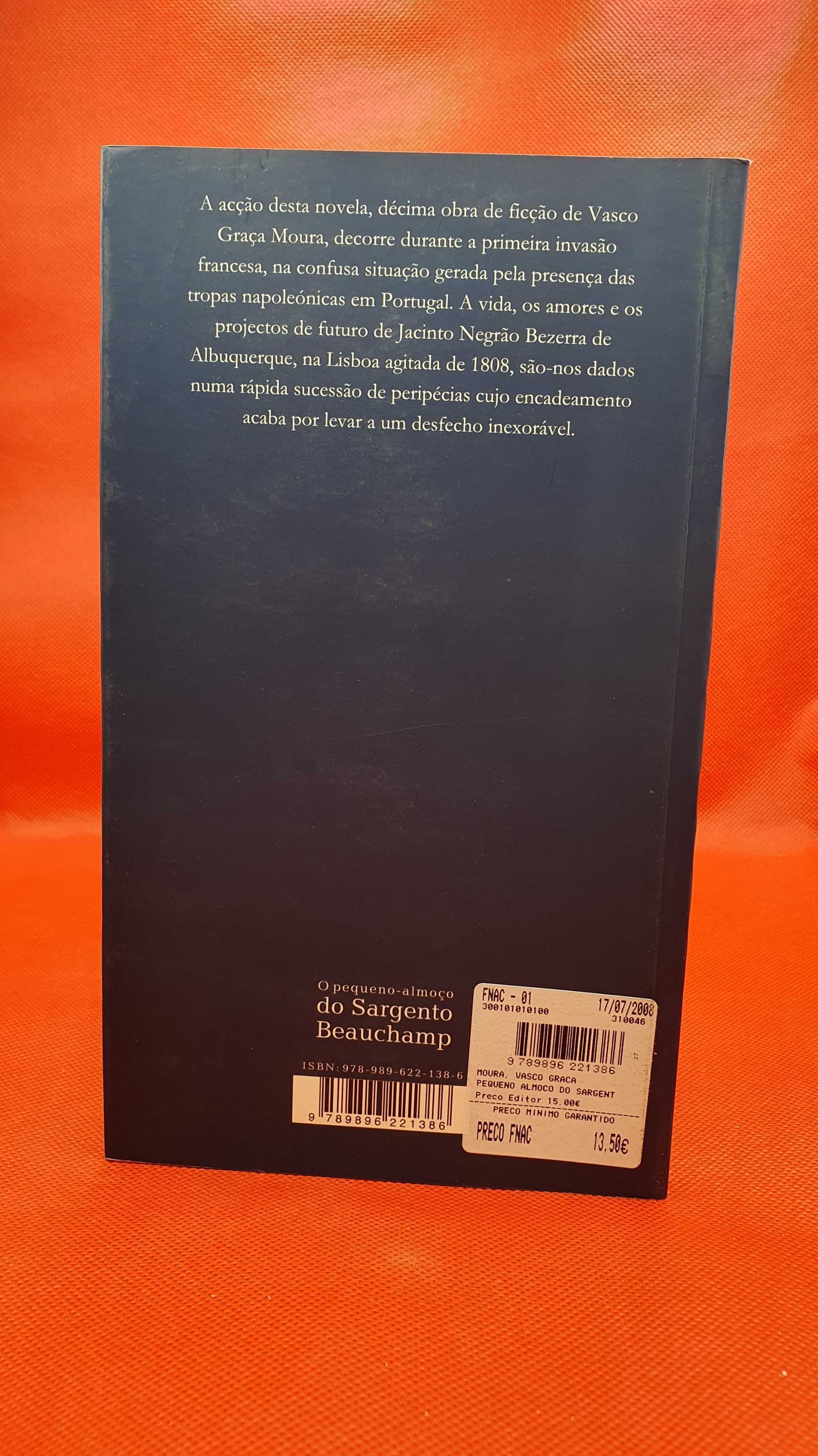 Livro - REF PBV - Vasco Graça Moura - O Pequeno Almoço do Sargento...