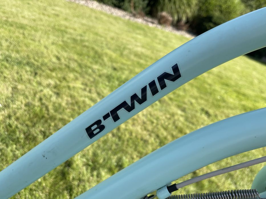 rower miejski BTWIN miętowy DECATHLON