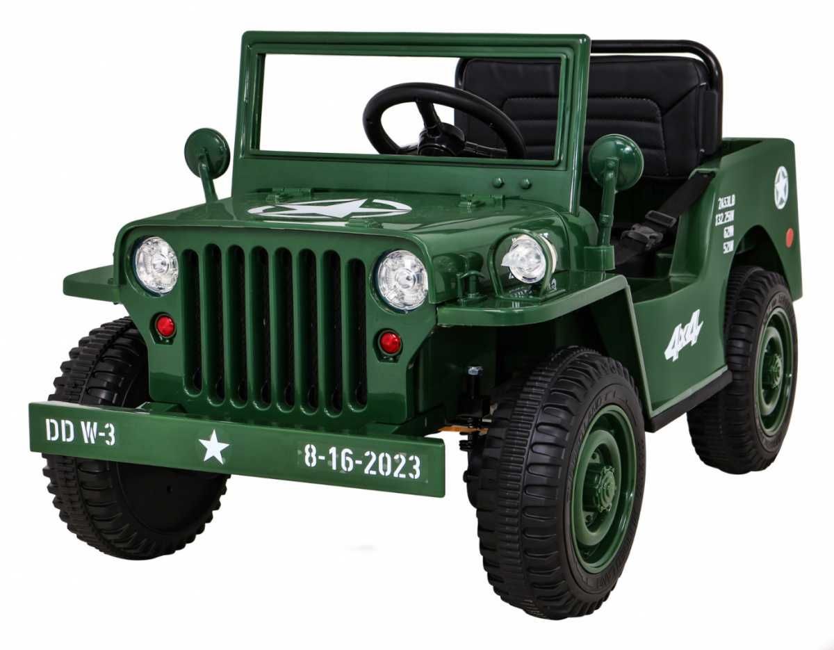 Auto autko Pojazd Retro Wojskowy 4x4 na akumulator dla dzieci