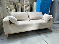 Sofa Beżowa 3 -osobowa w tkaninie obiciowej Fjord 23