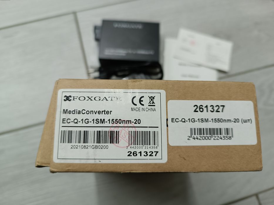 Медіаконвертер гігабітний медік foxgate ec-q-1g-1sm-1550nm-20