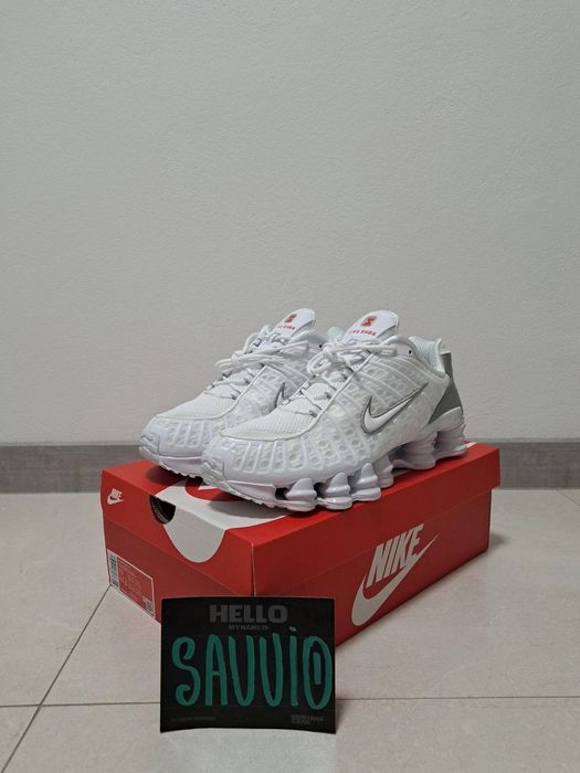 Buty Nike Shox TL White Metallic Silver r.44.5