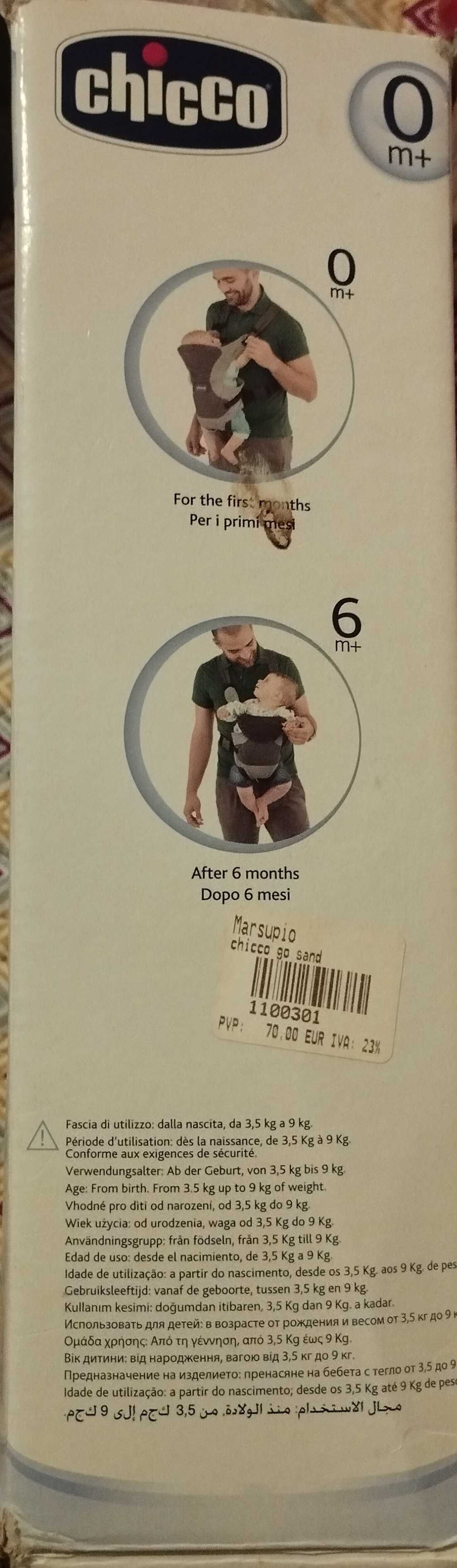 Marsúpio Chicco em bom estado