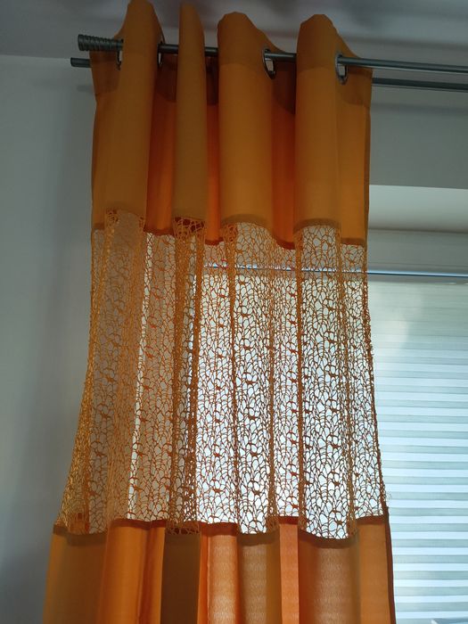 Zasłony home&you 140*250 pomarańczowe przelotki