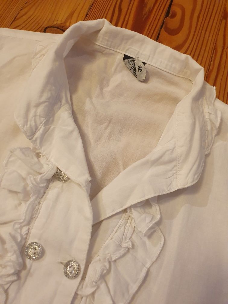 Biała koszula 36 S Kate Collection biała bluzka bluzeczka koszulka