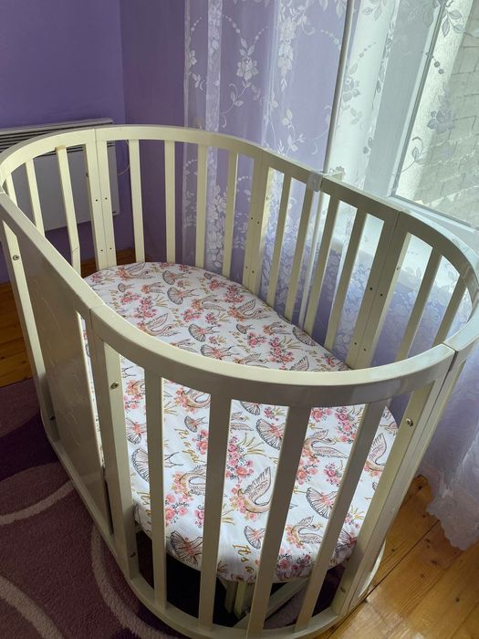 Ліжечко дитяче,  ліжечко трансформер 6 в 1 , дитяче ліжечко