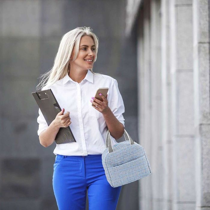 Mała Torba Chłodząca do Pracy Szkoły Piknik Podróż Plaża niebieska