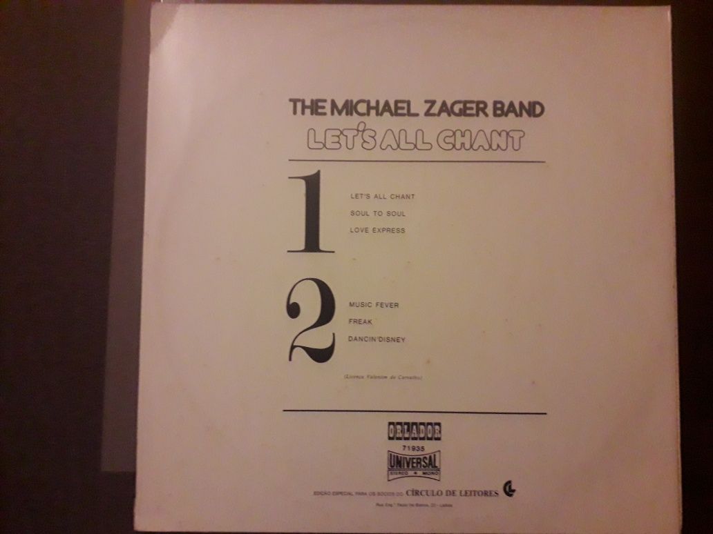 The Michael Zager Band - Let's all chant (vinil)