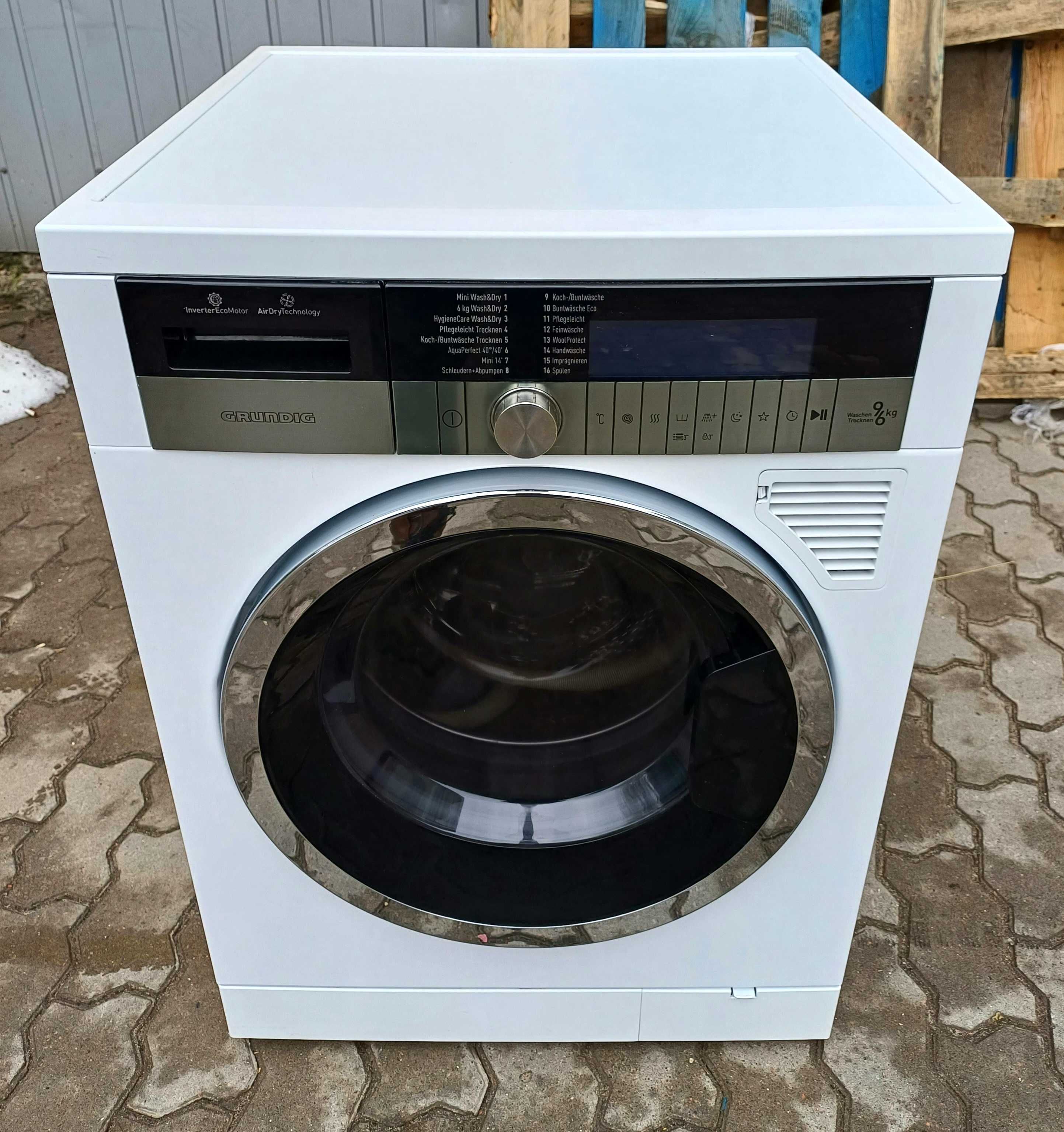 Пральна машина з сушкою Grundig GWD 59405 9/6 кг текстове меню