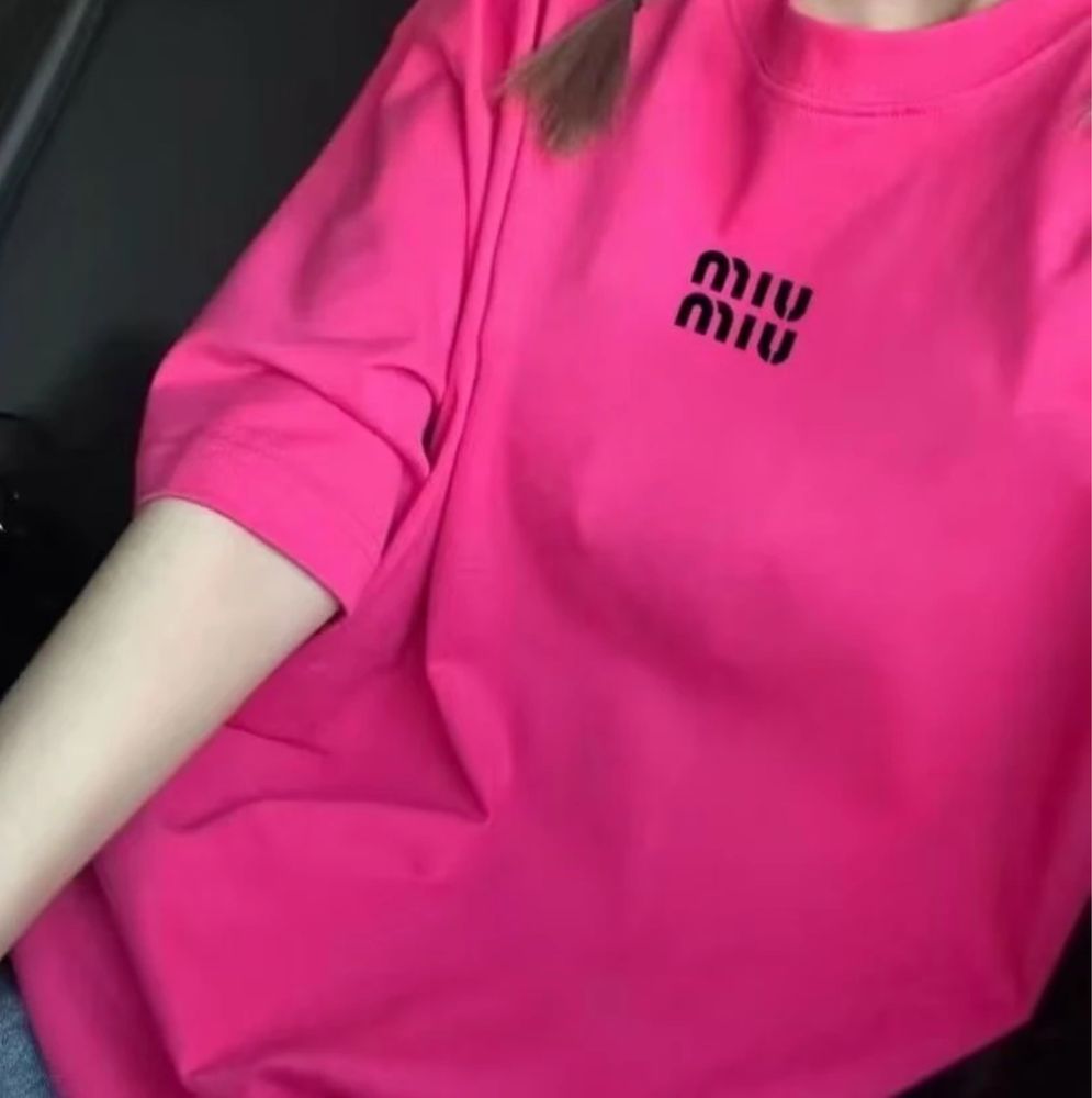 Футболка MiuMiu рожева