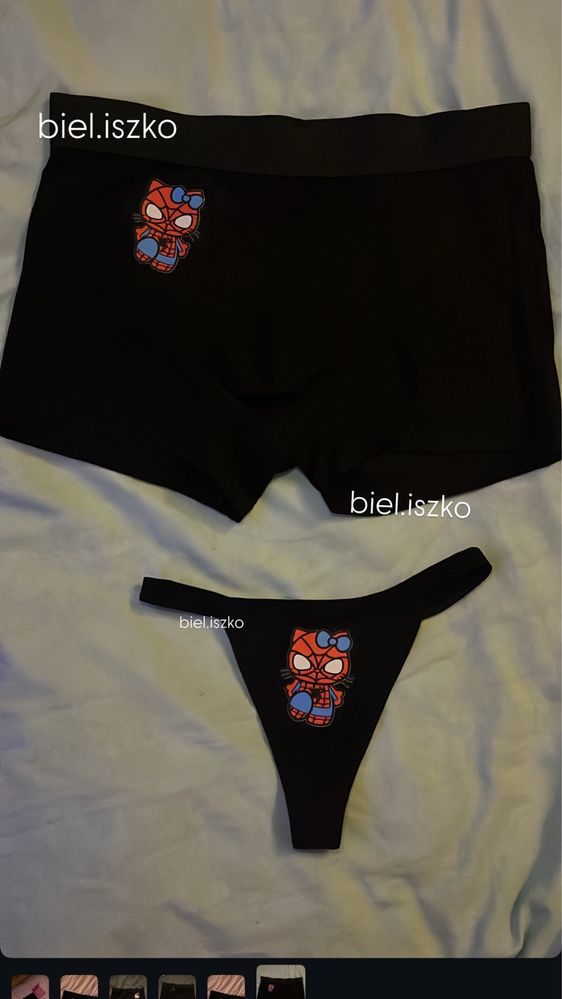bielizna dla par hello kitty spiderman