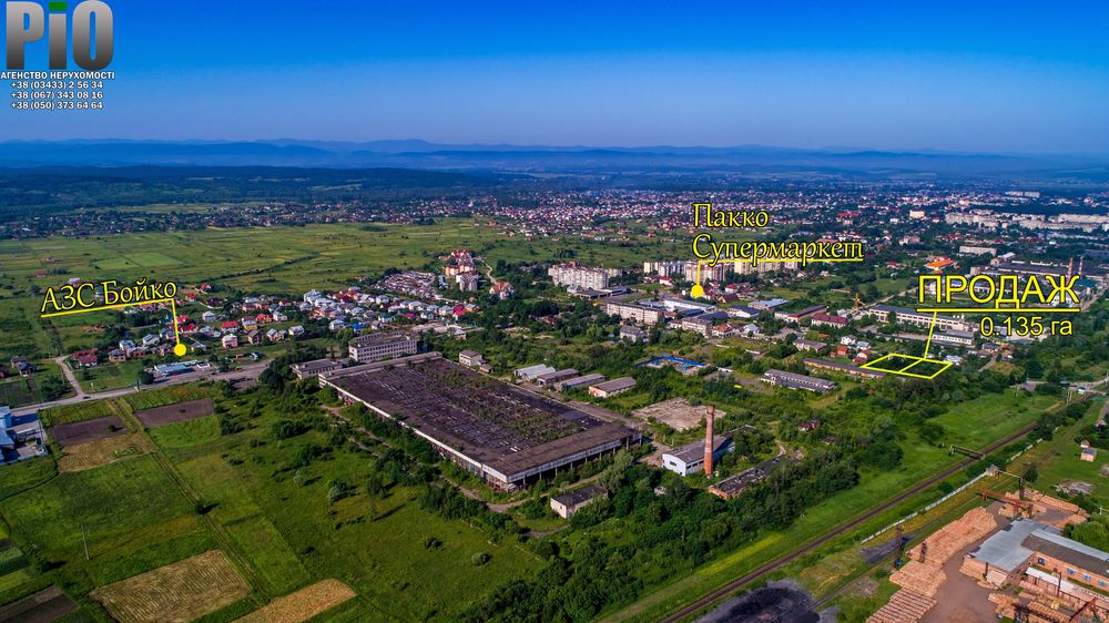 Земельна ділянка під виробничі,складські та офісні приміщення,СТО..