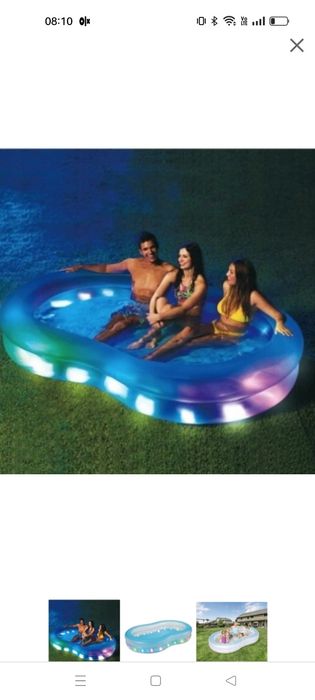 Nowy basen LED podświetleny