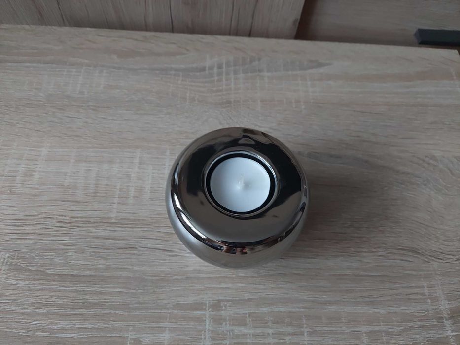 świecznik srebrny na tealighty