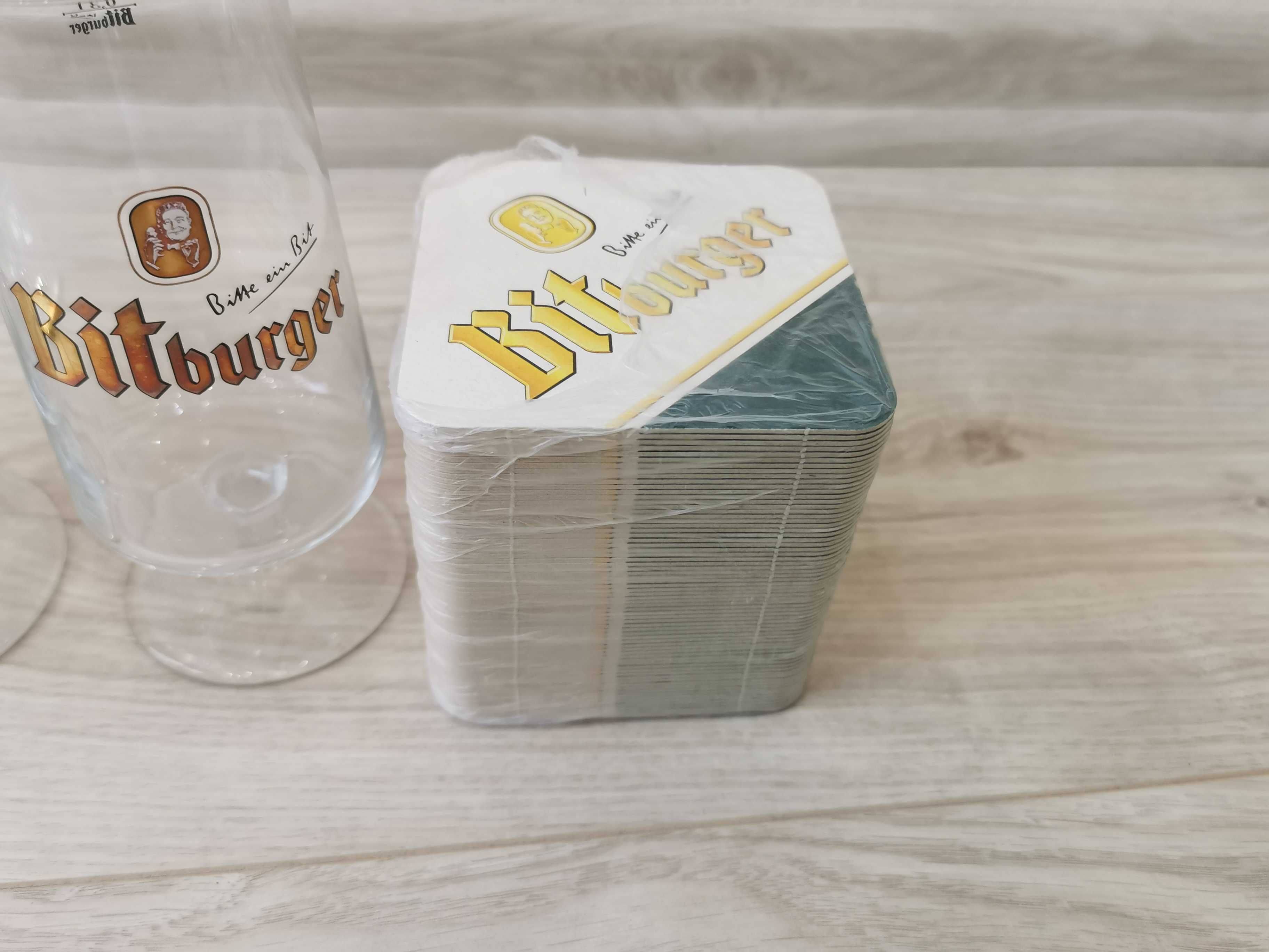 Bitburger бокал костер (бірдекель) медальйон