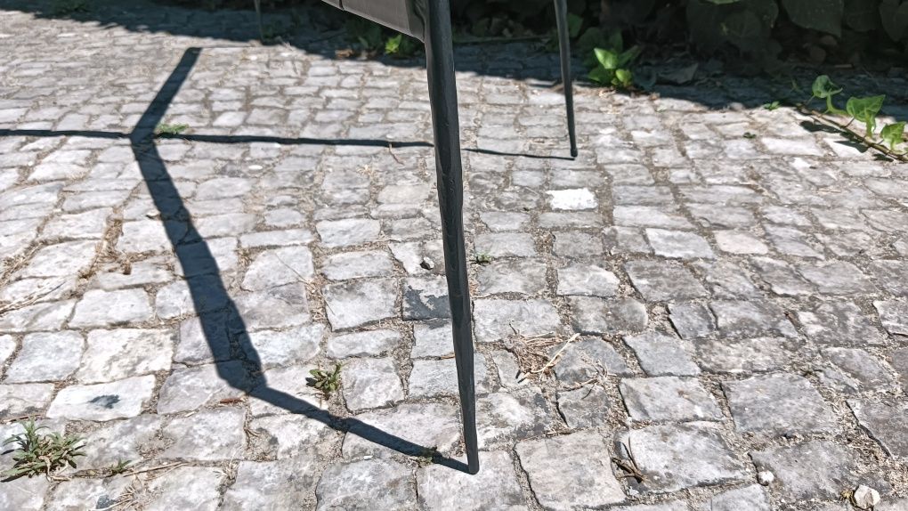 Mesa de centro receção mármore e ferro