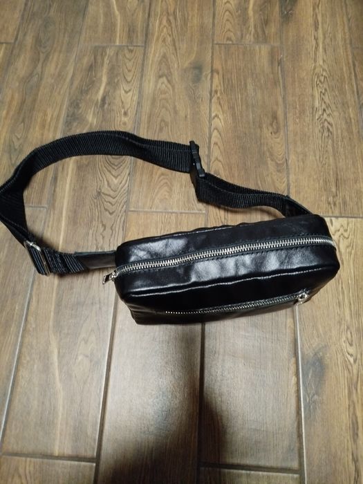 Прямоугольная Сумка Бананка Кожаная Новая