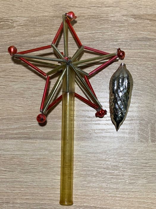 Елочные игрушки СССР самолет звезда шар тюлень