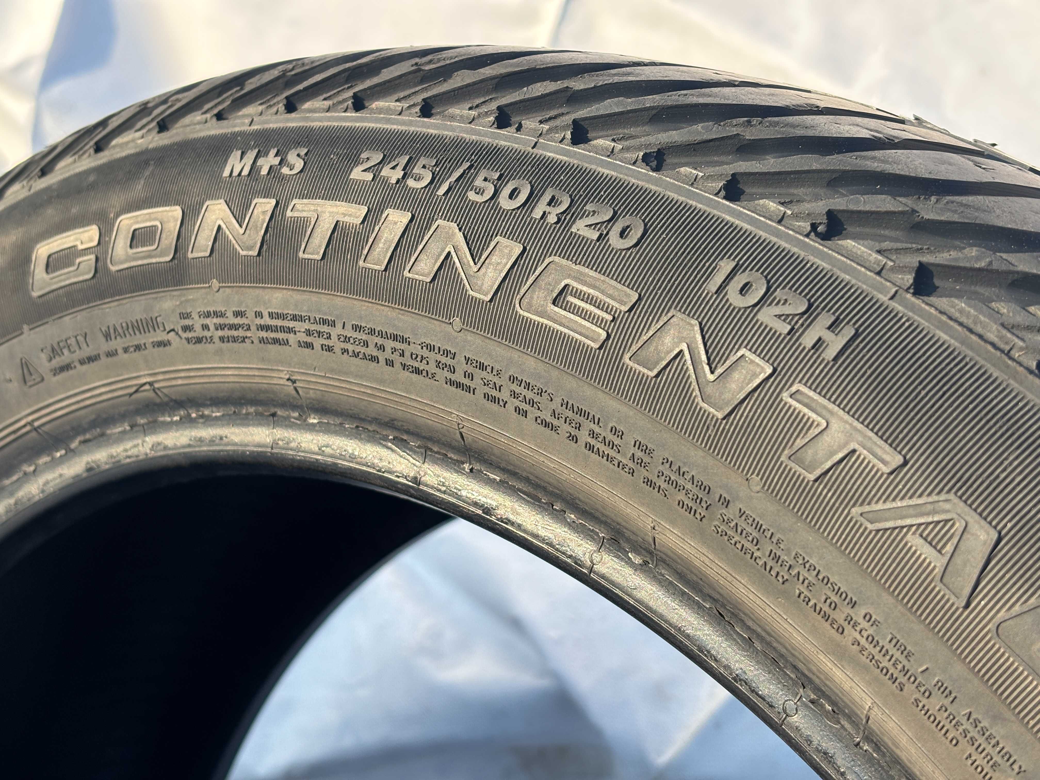 245-50-R20 CONTINENTAL CROSS CONTACT 4штуки летней резины GERMANY 2022