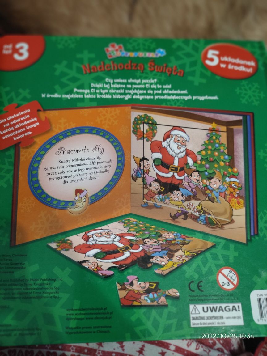 Książka nadchodzą święta z puzzlami
