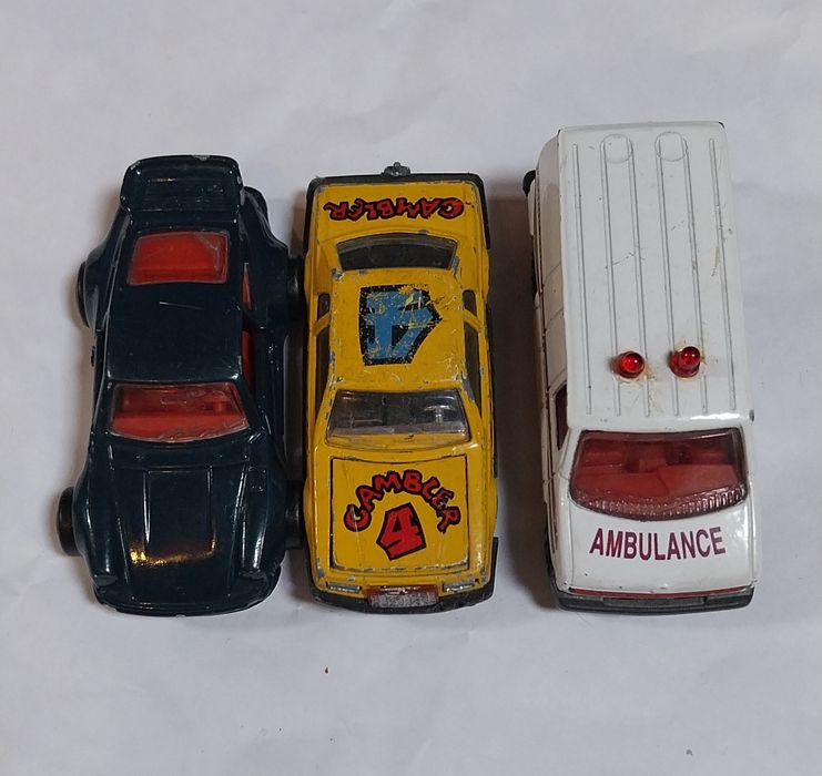 Lote de 3 miniaturas antigas Majorette 1/64