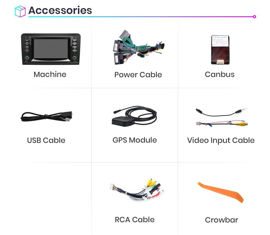 Rádio 7" android 2/32GB Mercedes W164 X164 GL e M Carplay 4G SELADO
