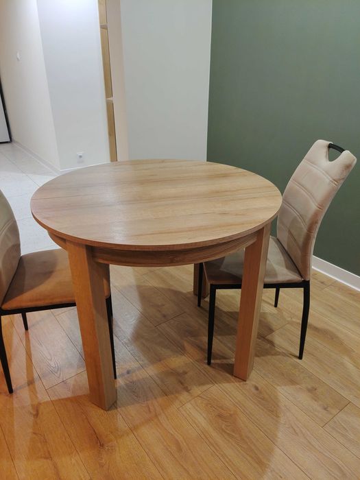 Stół 90 cm, okrągły rozkładany