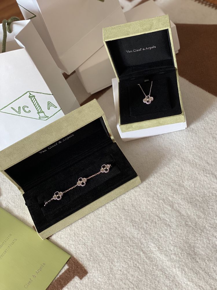 Комплект Van Cleef серебряная жемчужина