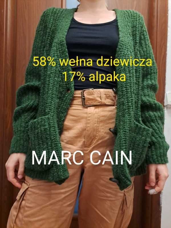 Wełniany sweter kardigan Marc Cain