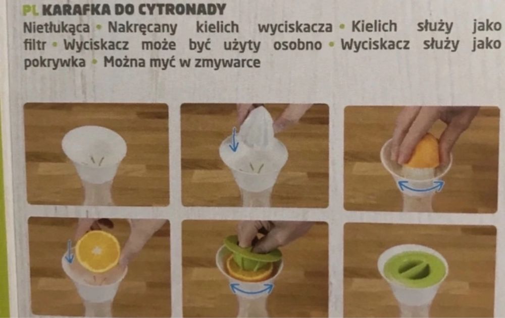 Karafka do cytrynady, dzbanek do wyciskania soku