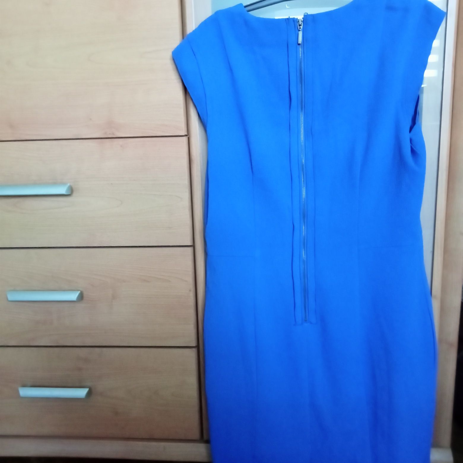 Sukienka chabrowa midi H&M 42