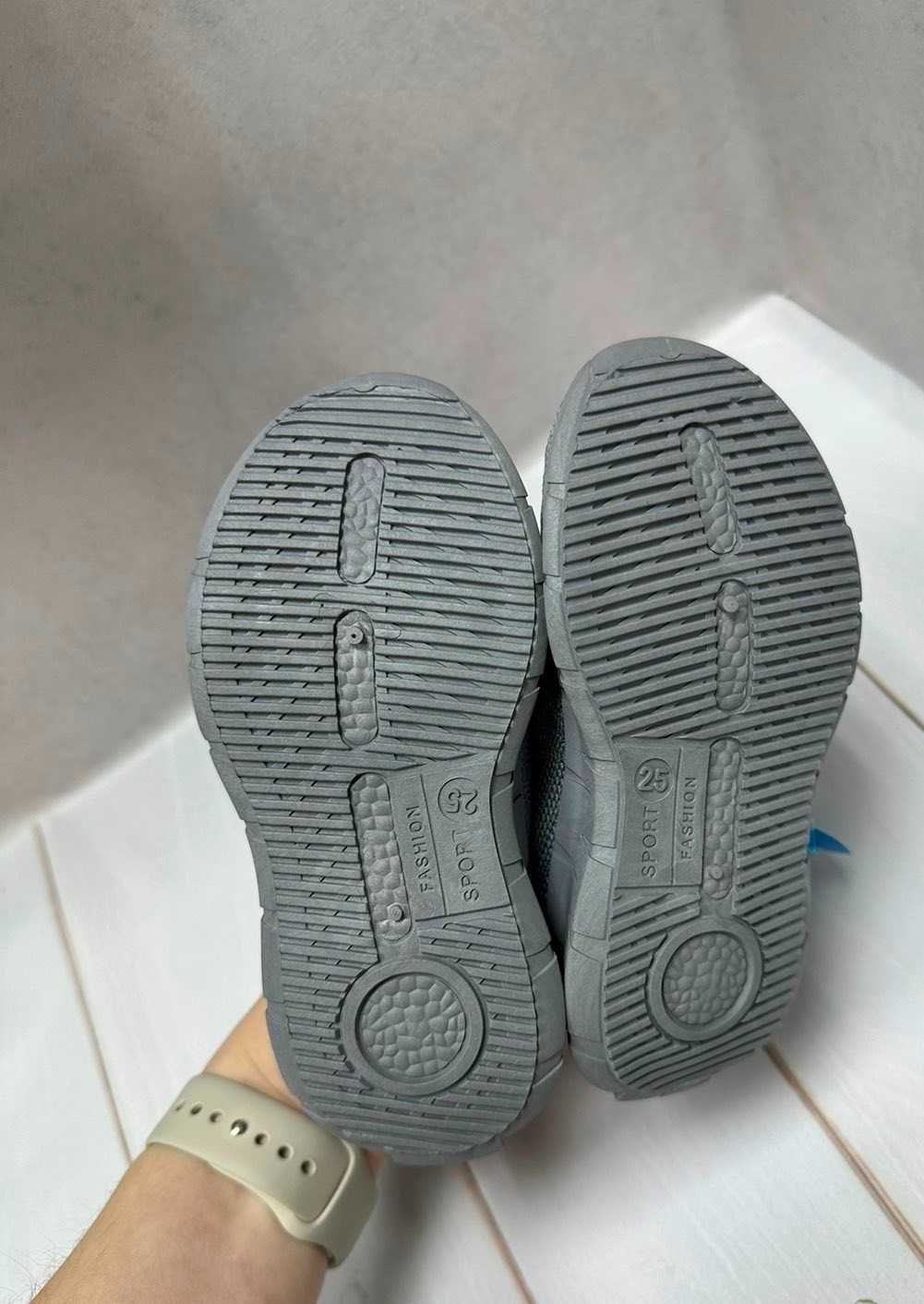 Летние детские кроссовки носки тканевые Alemy Kids серые  р25-30