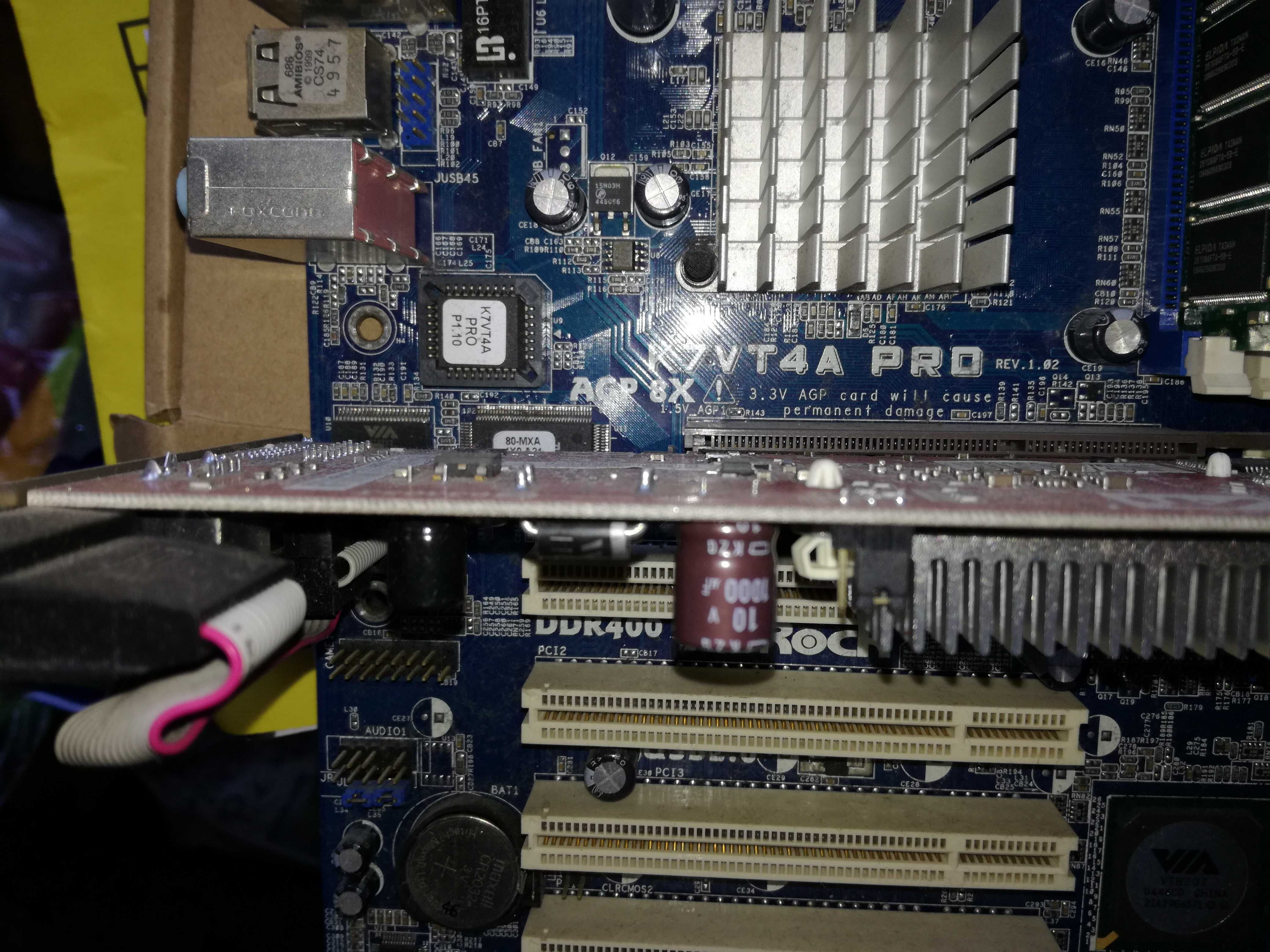 placa mãe com processador gráfica incluída cooler e memoria