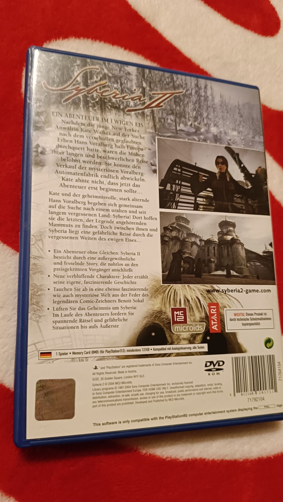 Syberia 2 PlayStation 2