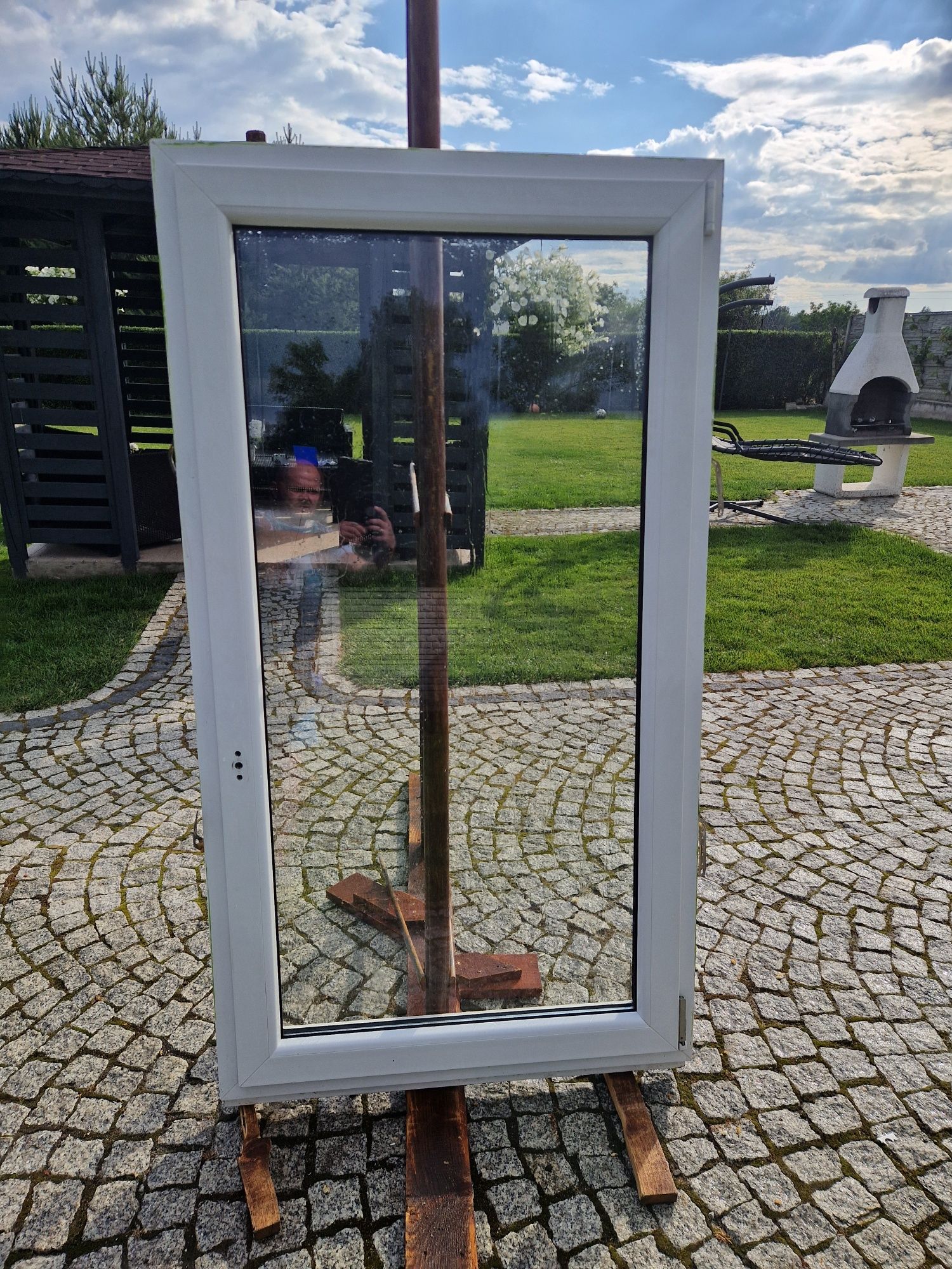 Okno 92x166.5 pcv 100x172-3szt. z 116x163 demontażu duży