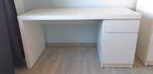 Secretária IKEA MALM branca como nova, 140x65 cm