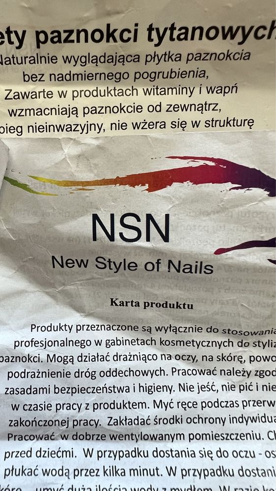 Manicure tytanowy NSN 10 szt