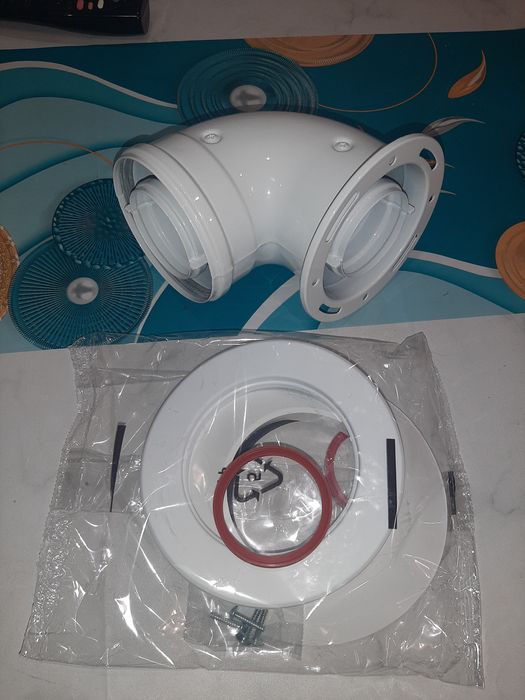 Колено коаксиальное Groppalli A31968, 90 градусов, 60/100, для котла