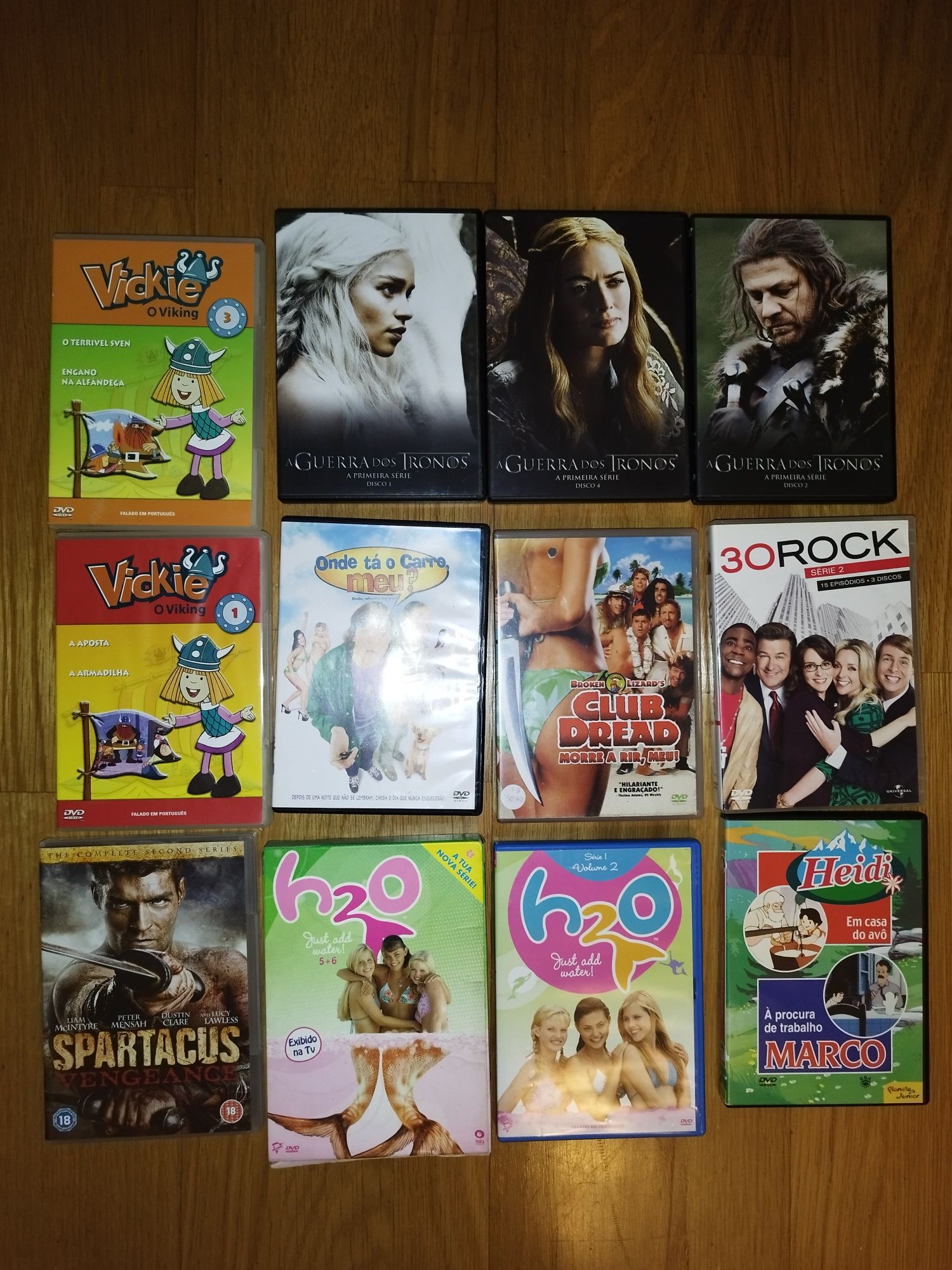 Lote de DVDs filmes e series